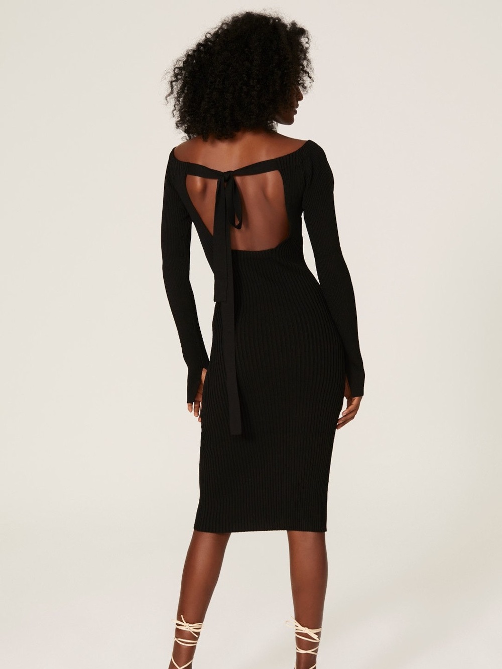 Jason Wu x Rent the Runway Navy Off the Shoulder Sweater Dress Tie Size S